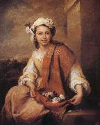 Bartolome Esteban Murillo, A girl wearing a Rose